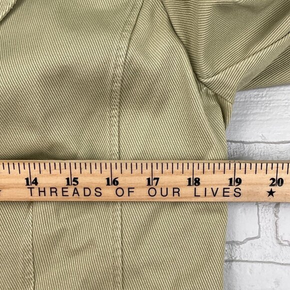 Lands End Blazer Women 8 Spring Green Twill Tailor Classic Career Suit Jacket - Picture 6 of 10